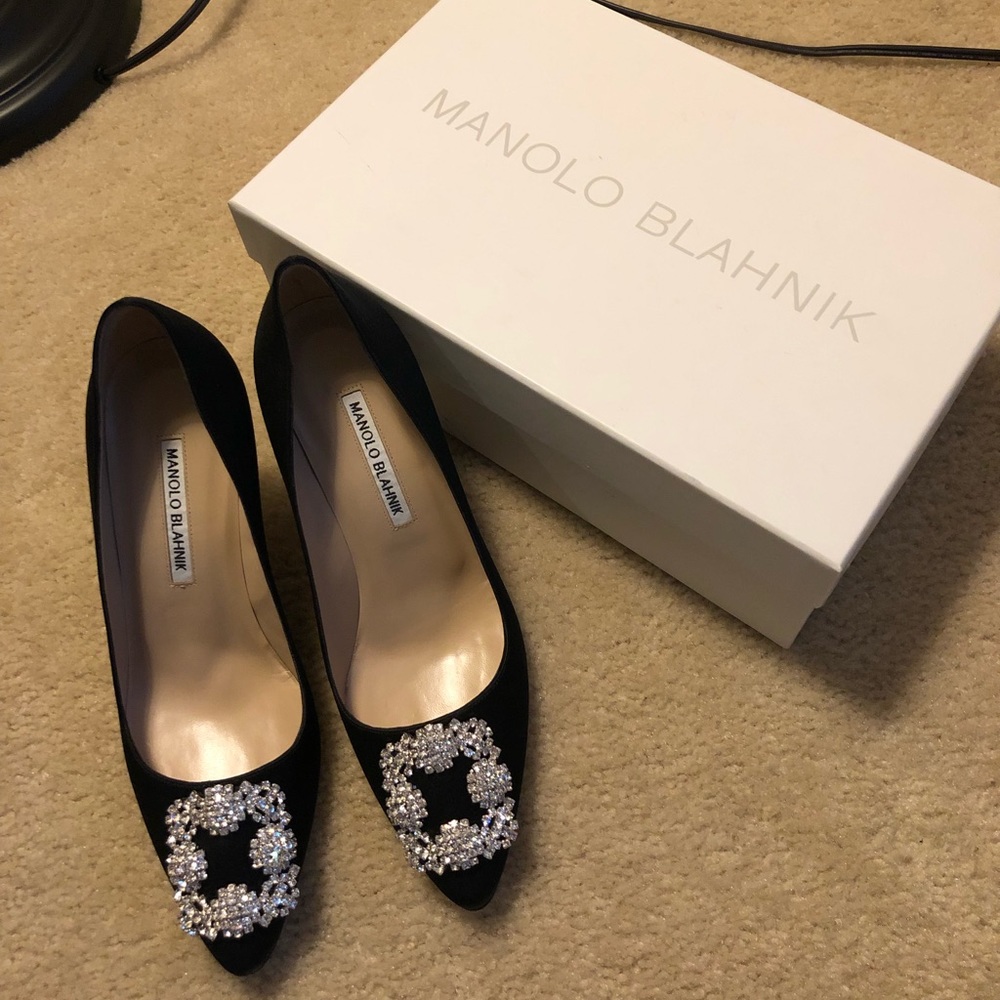 Manolo Blahnik Hangisi Pointed Toe Pump